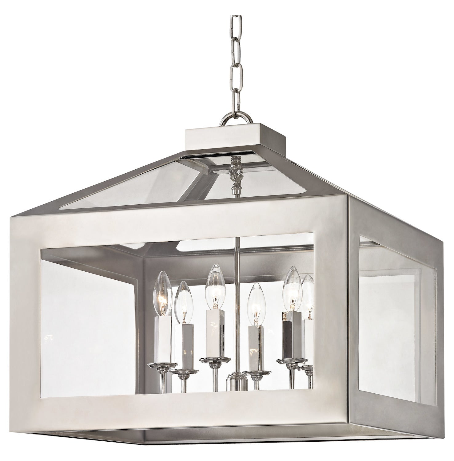 Brian Patrick Flynn Hurley 6 Light Polished Nickel Chandelier – Style: 7949100 XI56305907718