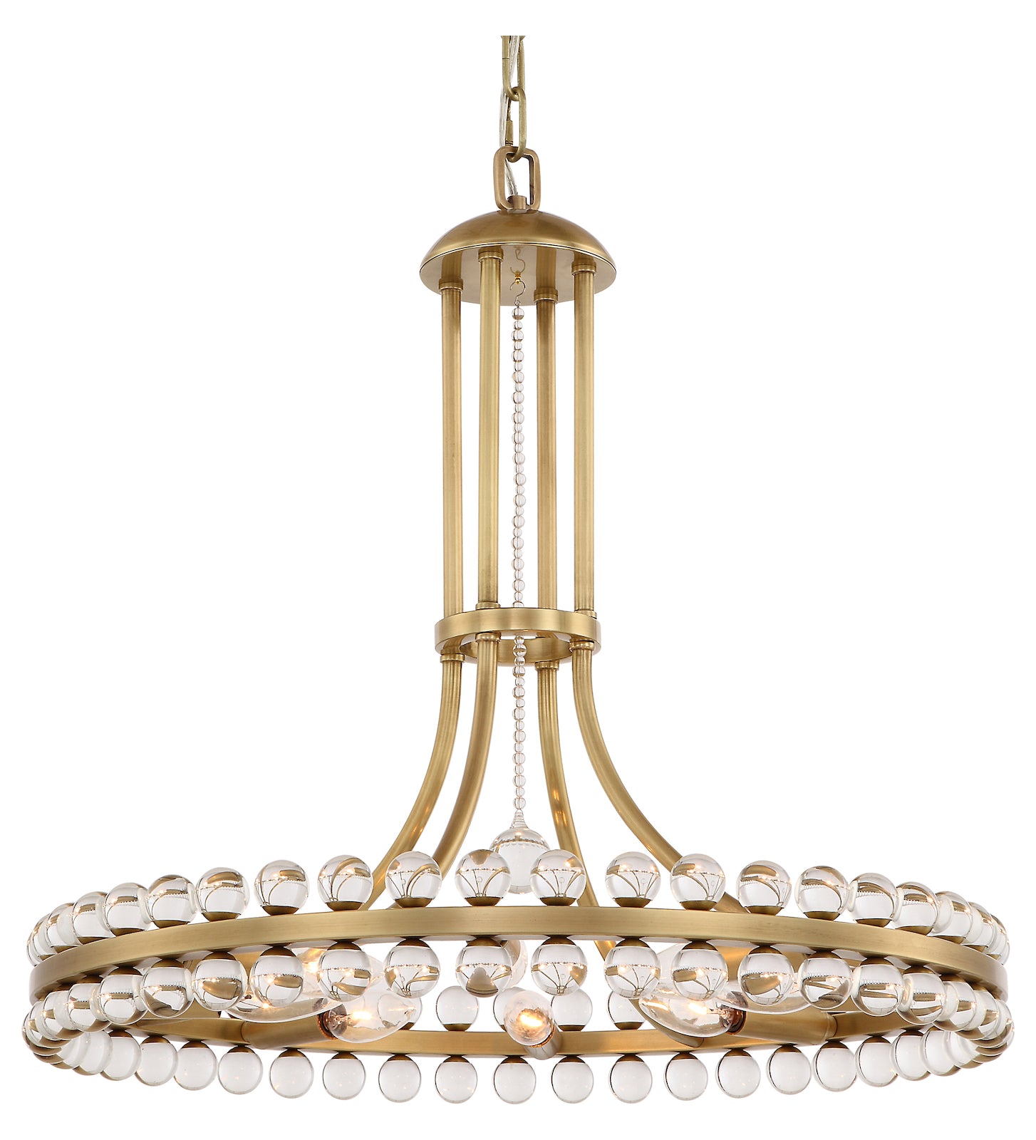 Clover 8 Light Aged Brass Chandelier – Style: 8069764 XI56305907610