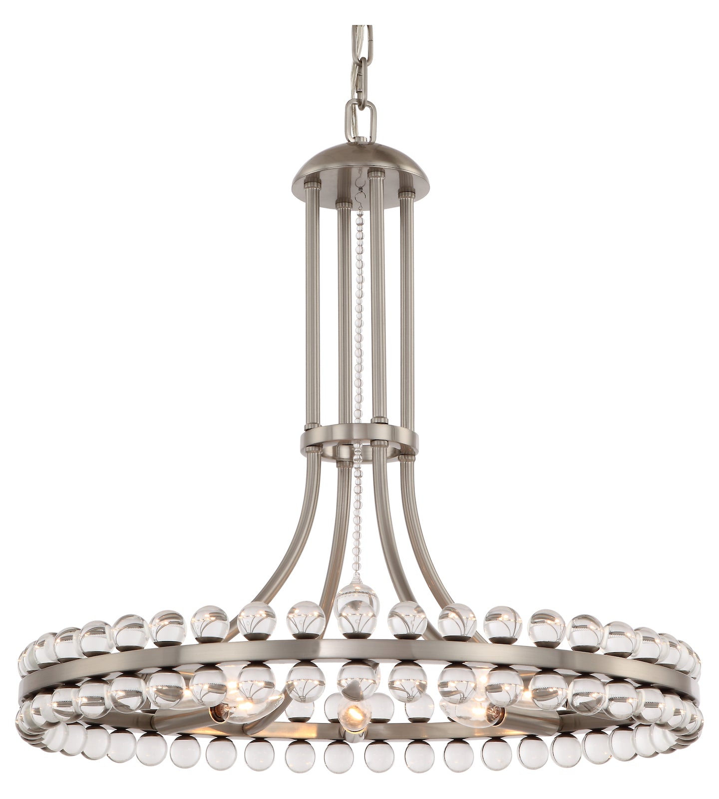 Clover 8 Light Brushed Nickel Chandelier – Style: 8069766 XI56305907609