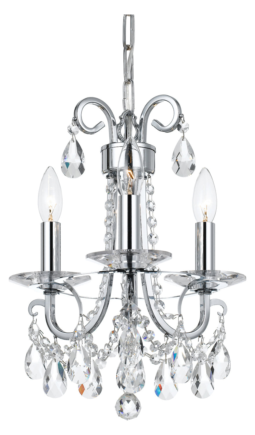 Othello 3 Light Spectra Crystal Polished Chrome Mini Chandelier – Style: 7949142 XI56305907706